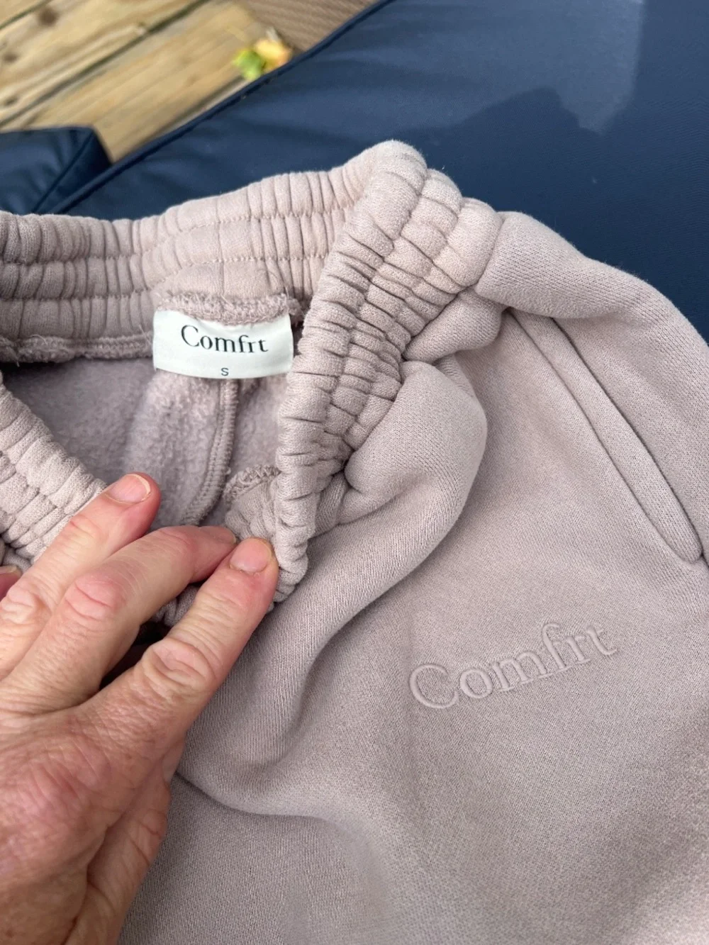 Comfrt brand fleece sweatpants and hoodie